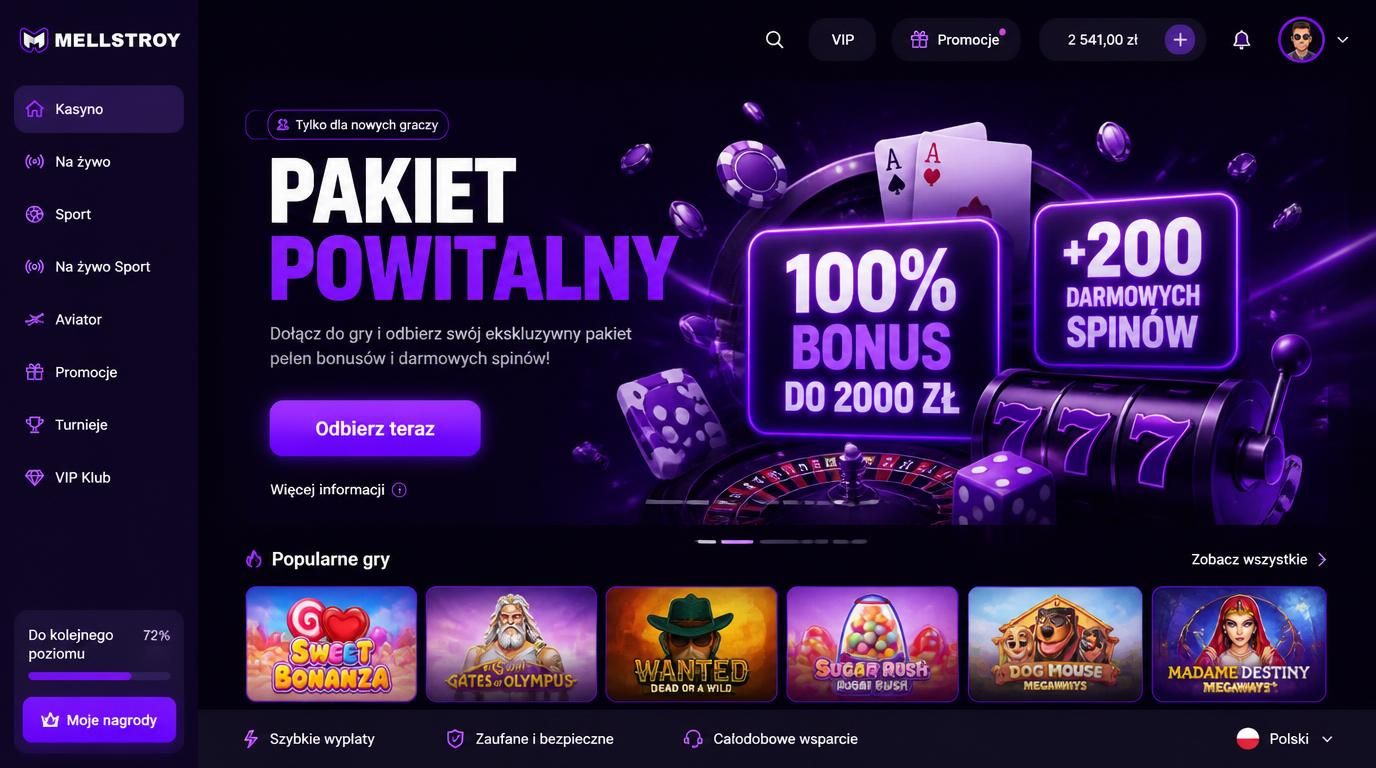 powitalny bonus, darmowe spiny i bonus procentowy w kasynie